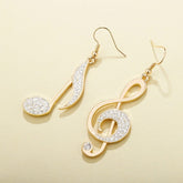 Brinco Nota Musical Cravejado com Strass