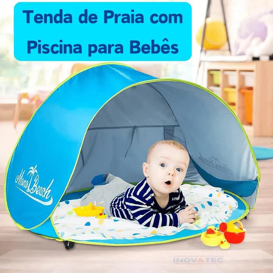 Cabana Infantil Com Piscina Para Praia PROTEÇÃO TOTAL - Os Melhores Momentos Na Praia Estão Por Vir! - Lojas Promorin