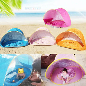 Cabana Infantil Com Piscina Para Praia PROTEÇÃO TOTAL - Os Melhores Momentos Na Praia Estão Por Vir! - Lojas Promorin