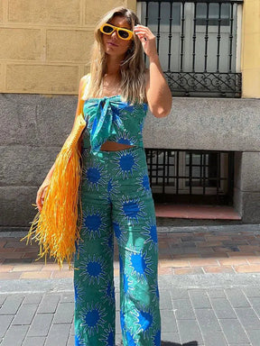 Conjunto Feminino Cropped e Calça - Thalita