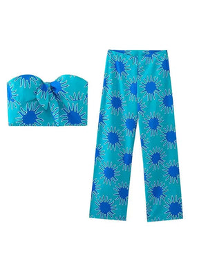 Conjunto Feminino Cropped e Calça - Thalita