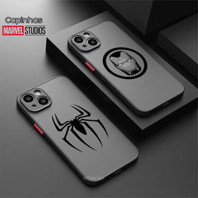 Capinha Iphone Marvel Superheroes Logo Translúcida - Case de Alta Proteção e Resistência - Lojas Promorin
