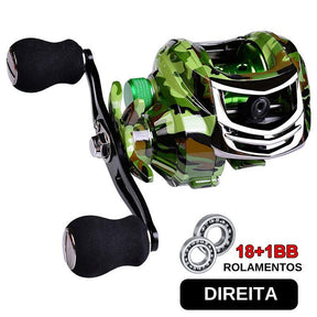 Carretilha de Pesca Pro 18+1 10Kg Drag Camuflada - Lojas Promorin