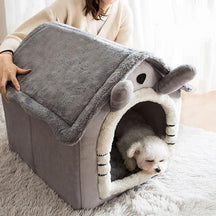Casa para Cachorros e Gatos com Caminha - Pet Bed House - Lojas Promorin