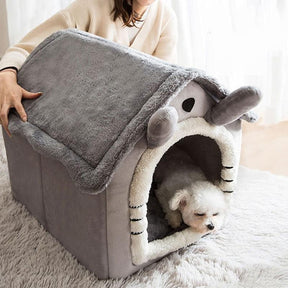 Casa para Cachorros e Gatos com Caminha - Pet Bed House - Lojas Promorin