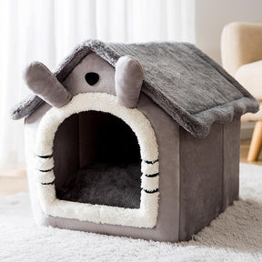 Casa para Cachorros e Gatos com Caminha - Pet Bed House - Lojas Promorin
