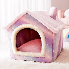 Casa para Cachorros e Gatos com Caminha - Pet Bed House - Lojas Promorin