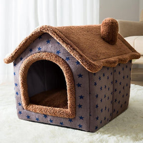 Casa para Cachorros e Gatos com Caminha - Pet Bed House - Lojas Promorin