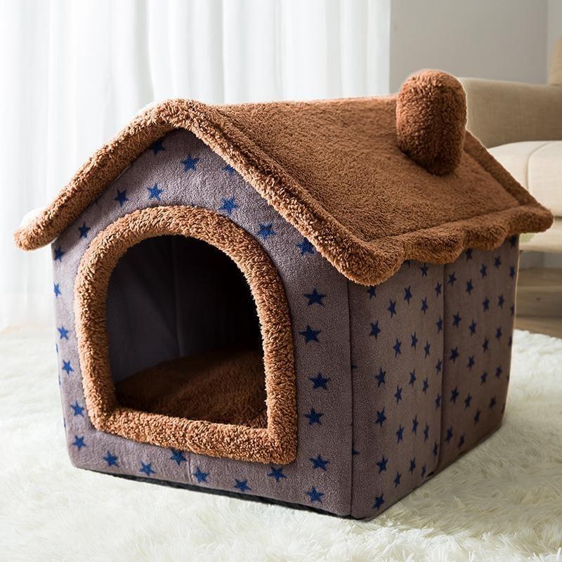 Casa para Cachorros e Gatos com Caminha - Pet Bed House - Lojas Promorin
