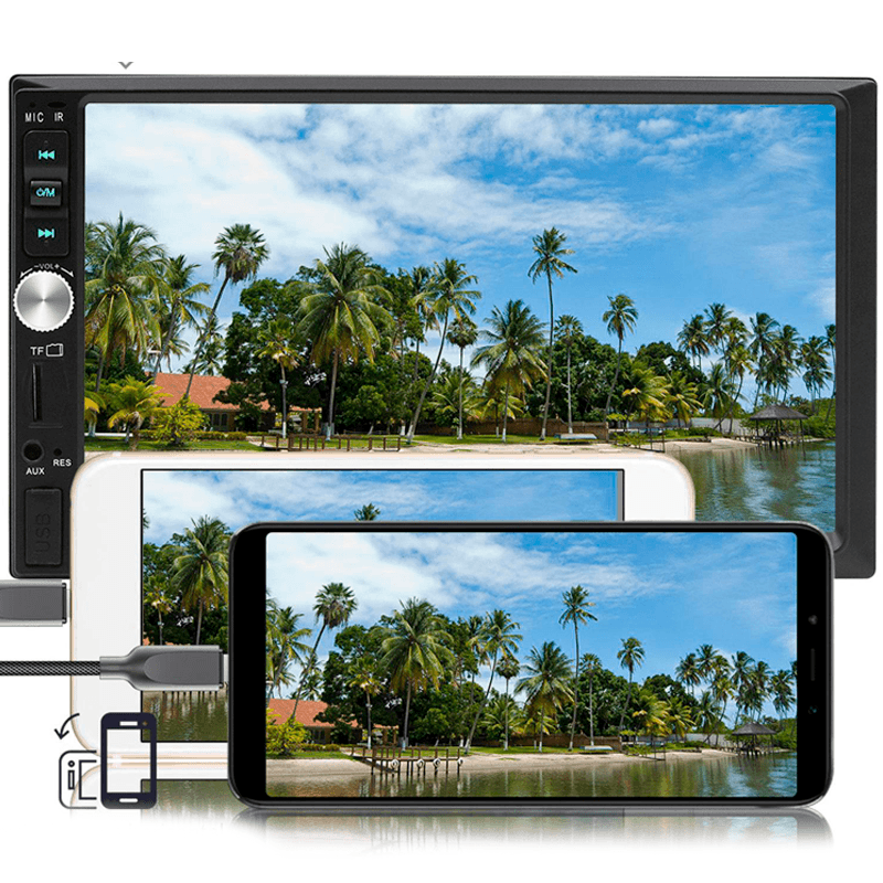 Central Multimídia Universal 7 Polegadas Wifi Gps Mp5 Bluetooth 2 Din - EasyCar - Lojas Promorin