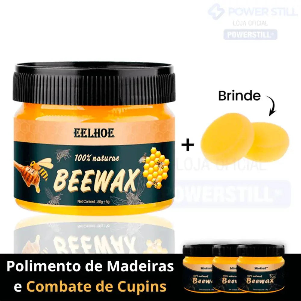 Cera de Mel para Polimento de Madeiras e Combate de Cupins + BRINDE 🎁 - Lojas Promorin
