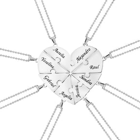 Colar da Amizade de Coração Quebra - Cabeças Personalizado - Lojas Promorin