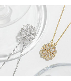 Colar trevo da sorte + caixa com 6 rosas - Lojas Promorin