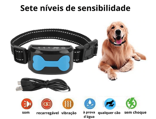 Coleira Anti Latido Para Adestramento de Cães ( Sem Dor ) - Lojas Promorin