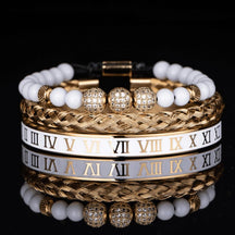 Conjunto de 3 Pulseiras ROYAL MARFIN Banhada a Ouro- SUPER PROMOÇÃO de LANÇAMENTO (Últimas Unidades) - Lojas Promorin