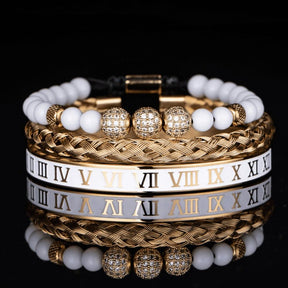 Conjunto de 3 Pulseiras ROYAL MARFIN Banhada a Ouro- SUPER PROMOÇÃO de LANÇAMENTO (Últimas Unidades) - Lojas Promorin