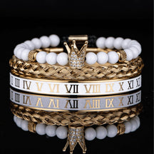 Conjunto de 3 Pulseiras ROYAL MARFIN Banhada a Ouro- SUPER PROMOÇÃO de LANÇAMENTO (Últimas Unidades) - Lojas Promorin