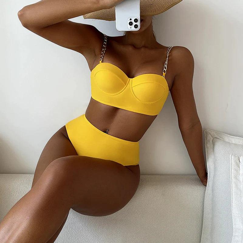 Conjunto de Biquíni com Correias - Lojas Promorin