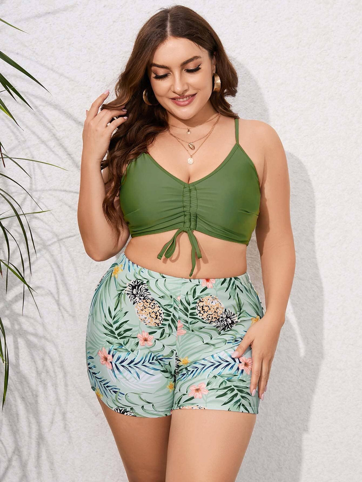 Conjunto De Biquíni Plus Size 3 Peças - Catarina