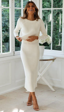 Conjunto com Saia e Tricot Aléxia