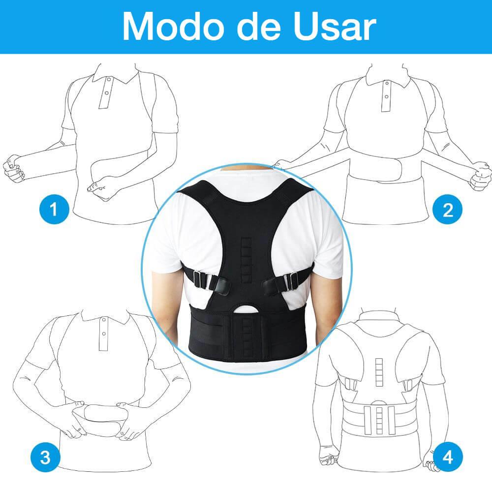 Corretor de Postura Magnético - Coluna, Ombro e Lombar - Lojas Promorin