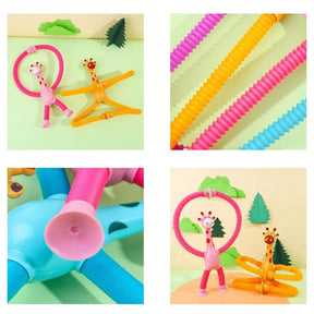 Girafinhas Criativas Estica e Gruda Com Luz De LED - Diversão Garantida Para As Crianças - Lojas Promorin