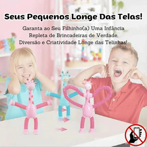 Girafinhas Criativas Estica e Gruda Com Luz De LED - Diversão Garantida Para As Crianças - Lojas Promorin