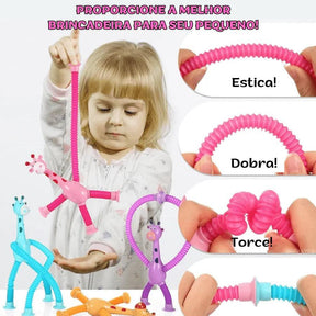 Girafinhas Criativas Estica e Gruda Com Luz De LED - Diversão Garantida Para As Crianças - Lojas Promorin