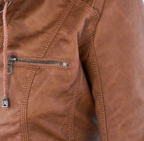 Jaqueta de Couro com Capuz - Frete Grátis - Lojas Promorin