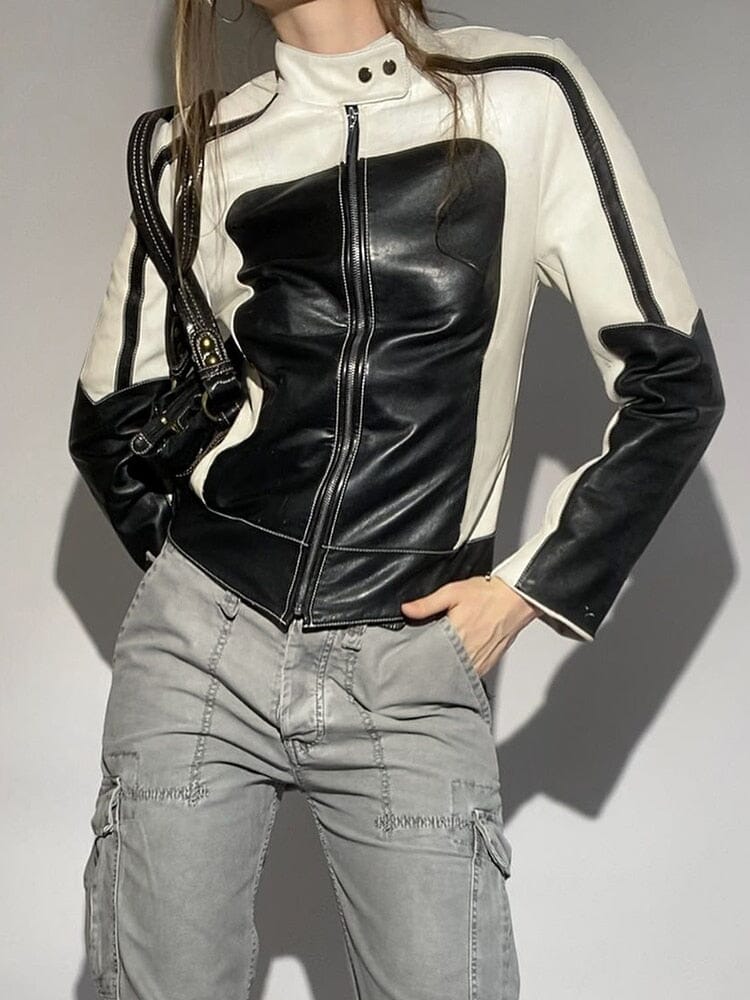Jaqueta de Couro Motoqueiro Feminina
