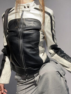 Jaqueta de Couro Motoqueiro Feminina