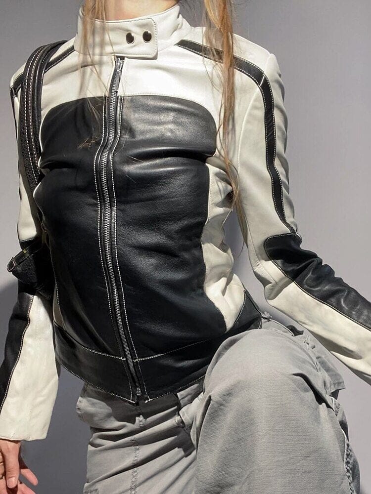 Jaqueta de Couro Motoqueiro Feminina