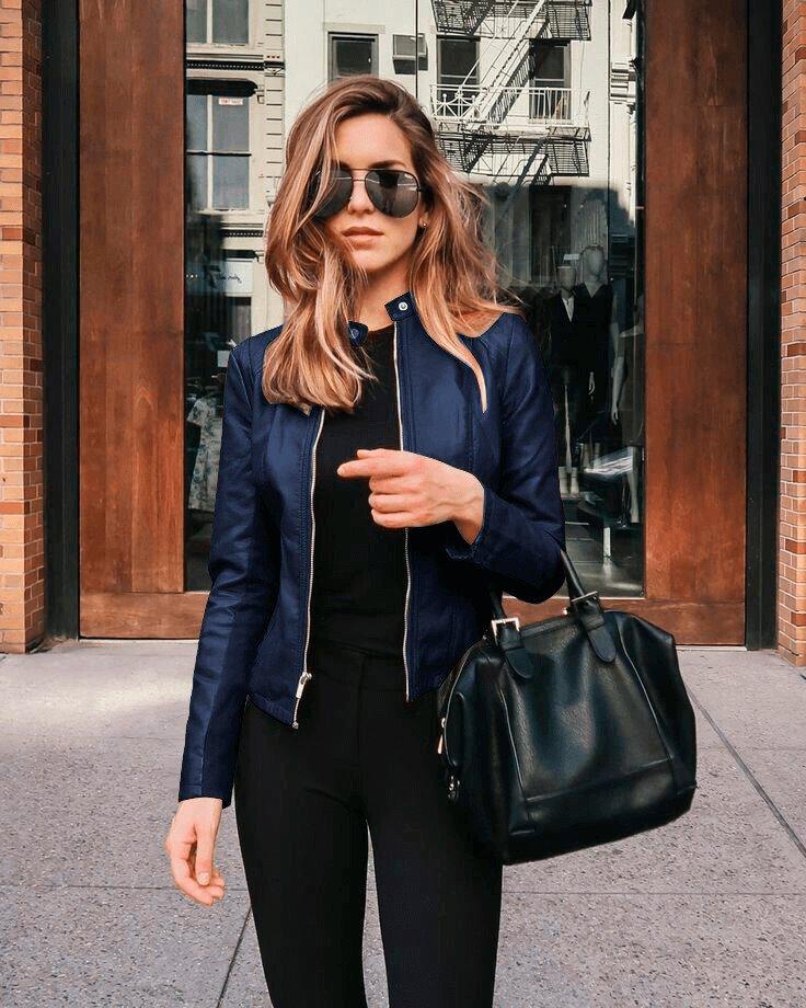 Jaqueta Feminina de Couro Ecológico - Lojas Promorin