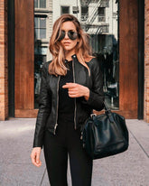 Jaqueta Feminina de Couro Ecológico - Lojas Promorin