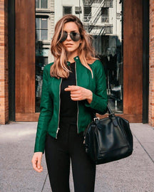 Jaqueta Feminina de Couro Ecológico - Lojas Promorin