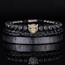 Kit de 3 Pulseiras LUXURY PANTHER - Aço Inox banhadas a Ouro e Prata Cravejadas com Cristais De Zircônia [Últimas peças em promoção!] - Lojas Promorin