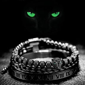 Kit de 3 Pulseiras LUXURY PANTHER - Aço Inox banhadas a Ouro e Prata Cravejadas com Cristais De Zircônia [Últimas peças em promoção!] - Lojas Promorin