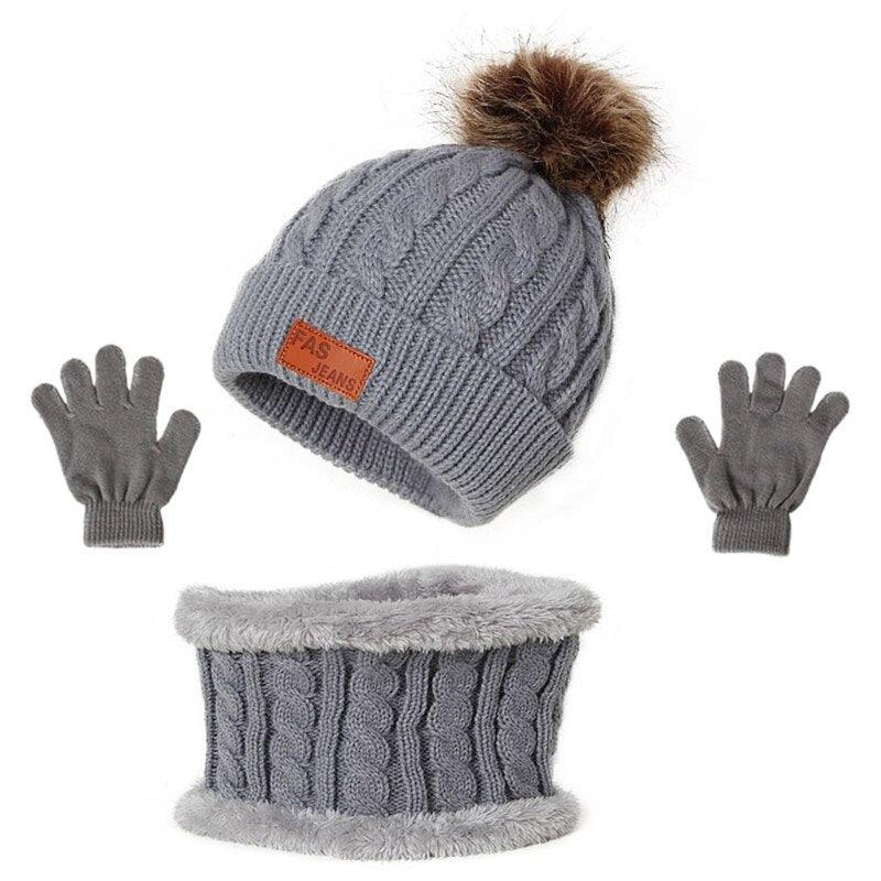 Kit Gorro, Luva e Cachecol Infantil Inverno - Lojas Promorin