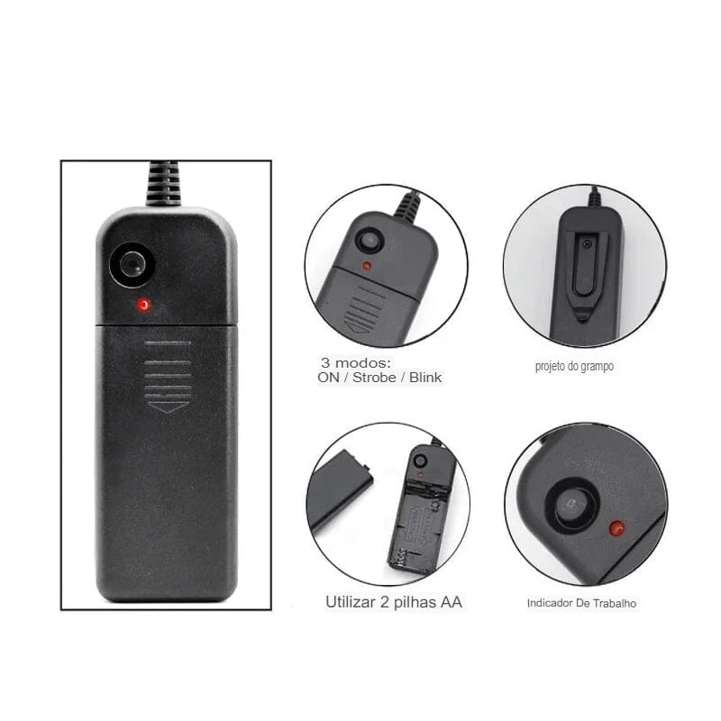 Máscara para Carnaval com Led - GlowFest