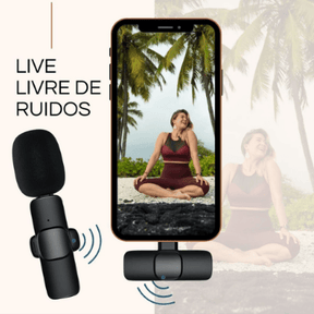 Microfone Profissional De Lapela Sem Fio Speaker® - Lojas Promorin