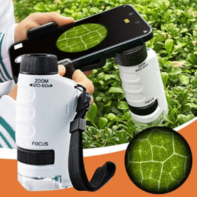 Mini Microscópio Portátil MUNDO CIÊNCIA - Brincadeira Educativa Para Crianças - Lojas Promorin