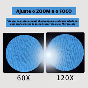 Mini Microscópio Portátil MUNDO CIÊNCIA - Brincadeira Educativa Para Crianças - Lojas Promorin