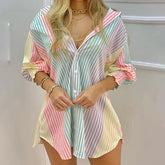 Chemise Listrada Feminina - Laura