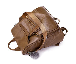 Mochila Antifurto Feminina de Couro Legítimo - Protect Max