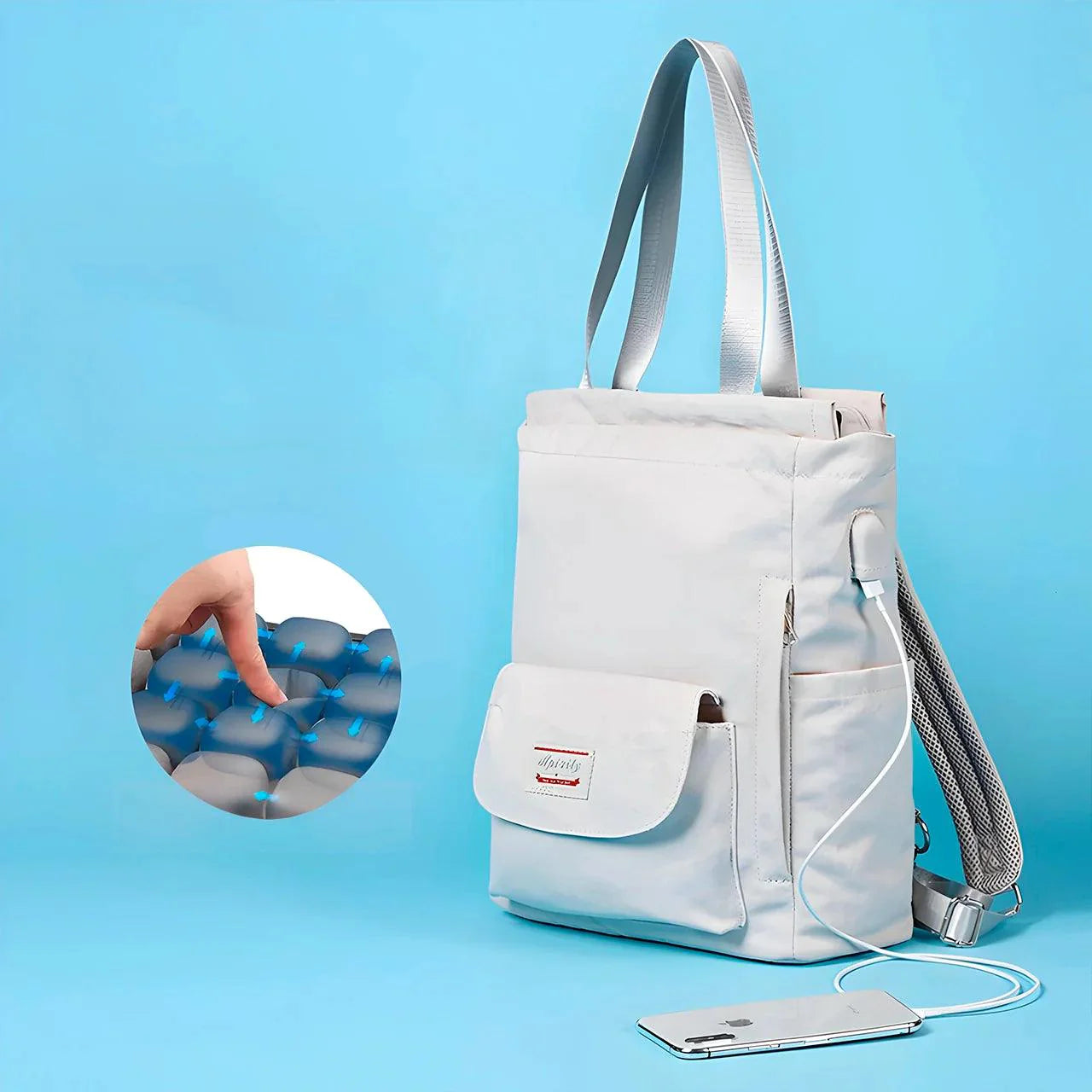 Mochila | Apirily - Impermeável com USB - Casual - Lojas Promorin