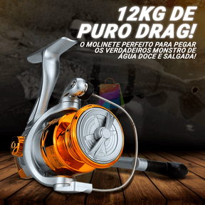 Molinete Profissional de Pesca com 12Kg Drag | Golden Fish - Lojas Promorin