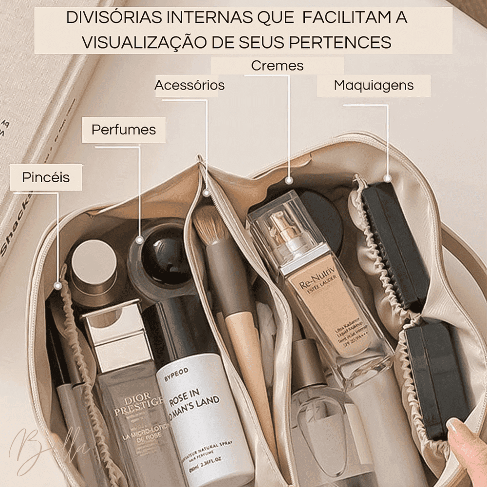 Necessaire Bella ™ EM PROMOÇÃO! - Maquiagens, cosméticos e higiene - Lojas Promorin