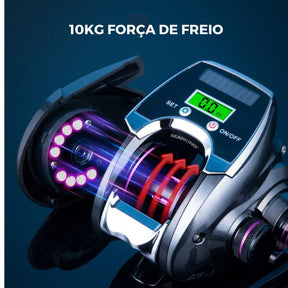 Nova Carretilha Elétrica BEARKING - Drag de 10KG - Display Digital - Lojas Promorin