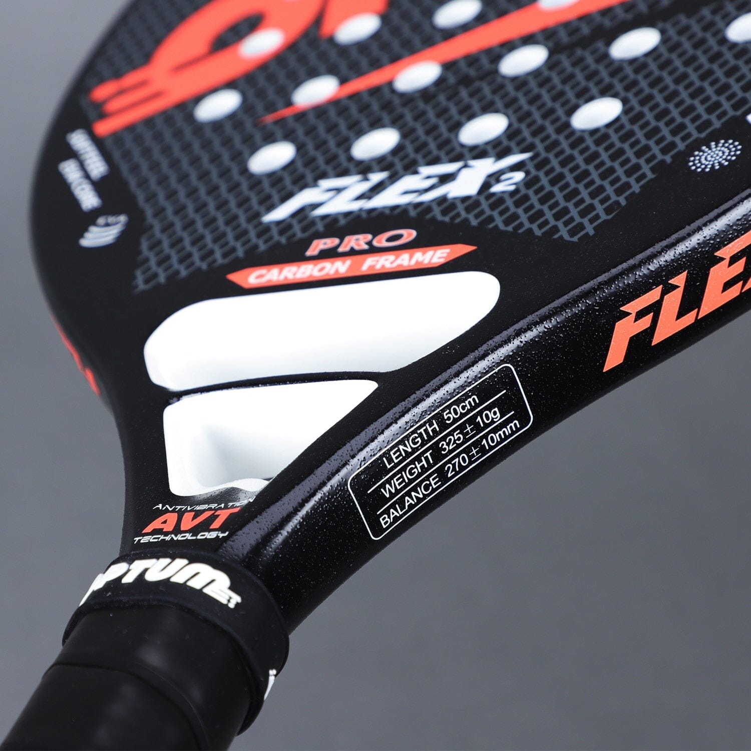 Raquete Beach Tennis Optum Fibra de Carbono Original Flex 2 + CAPA BRINDE