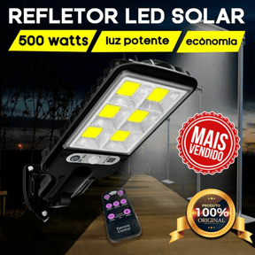 Refletor LED Solar Sustentável com Sensor de Movimento - Lojas Promorin